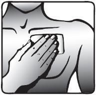 Mano che applica un cerotto adesivo sulla spalla di una persona con contorno stilizzato