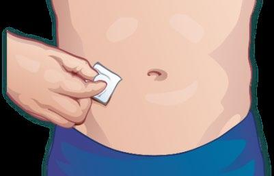 Mano che applica un cerotto bianco sulla pelle dell