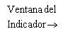 Indicator window with text