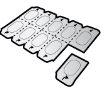 Blister pack with multiple white oval tablets and a smaller separate blister pack